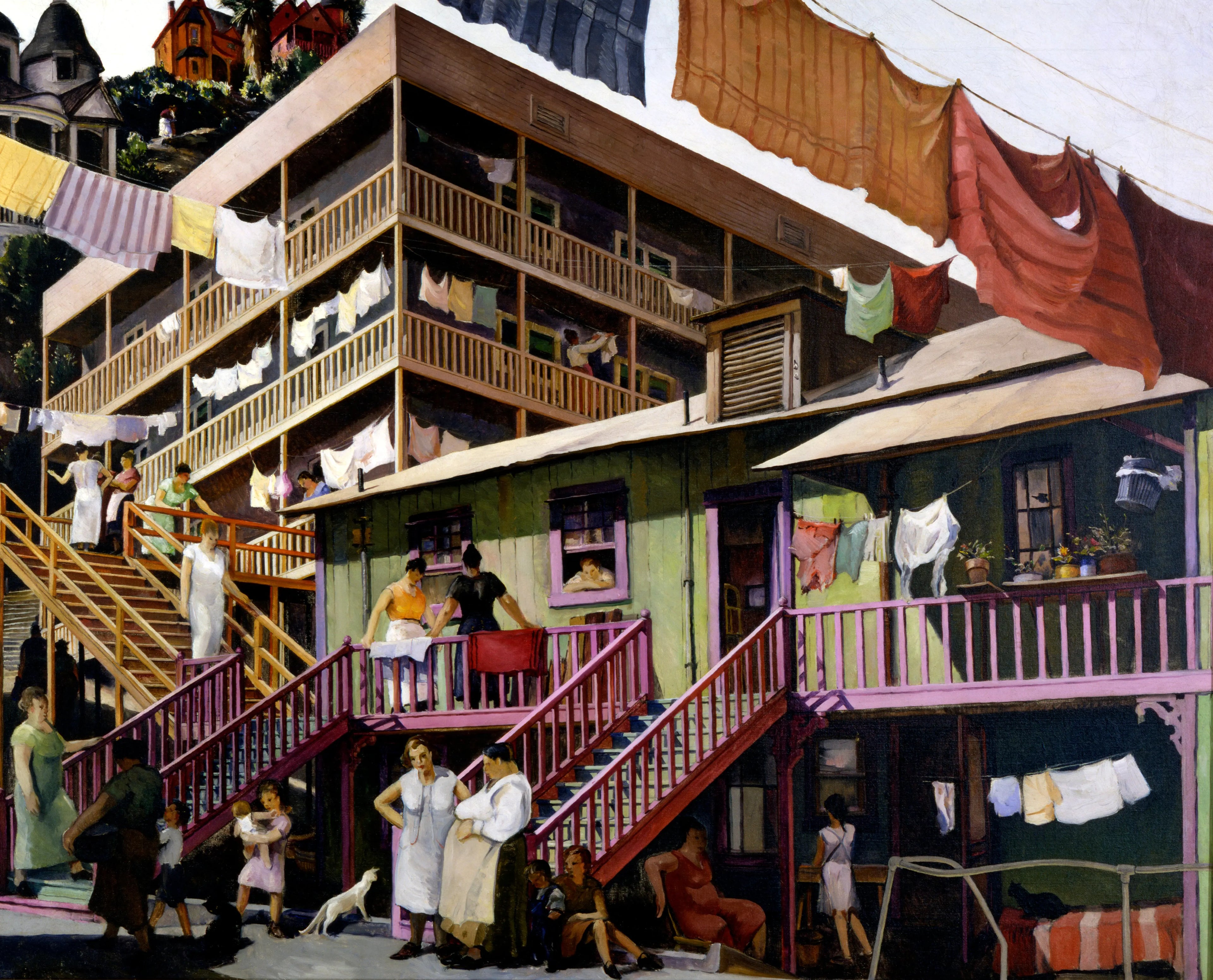 {{ product_title }} Fine Art Print | {{ product_vendor }} Jakero77 Millard Sheets - Tenement Flats (1934) - 17" x 22" Fine Art Print Art Print  Jakero77