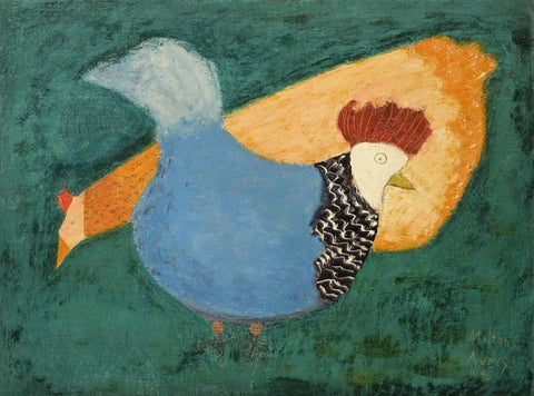 {{ product_title }} Fine Art Print | {{ product_vendor }} Jakero77 Milton Clark Avery - Two Chickens (1948) Signed - 17" x 22" Fine Art Print Art Print  Jakero77