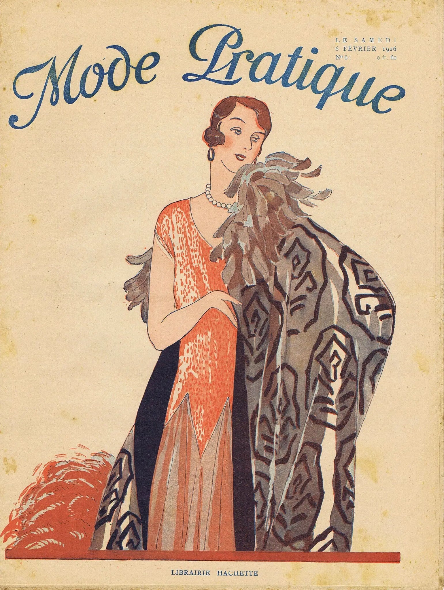 {{ product_title }} Fine Art Print | {{ product_vendor }} Jakero77 Mode Pratique Vintage French Fashion Cover Art (1926) - 17" x 22" Fine Art Print Art Print  Jakero77