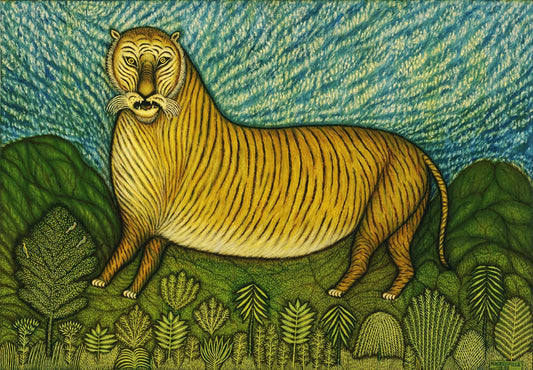 {{ product_title }} Fine Art Print | {{ product_vendor }} Jakero77 Morris Hirshfield - Tiger (1940) - 17" x 22" Fine Art Print Art Print  Jakero77