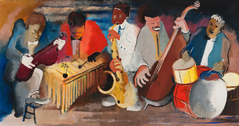 {{ product_title }} Fine Art Print | {{ product_vendor }} Jakero77 Norman Lewis - Jumping Jive (1942) Signed - 17" x 22" Fine Art Print Art Print  Jakero77
