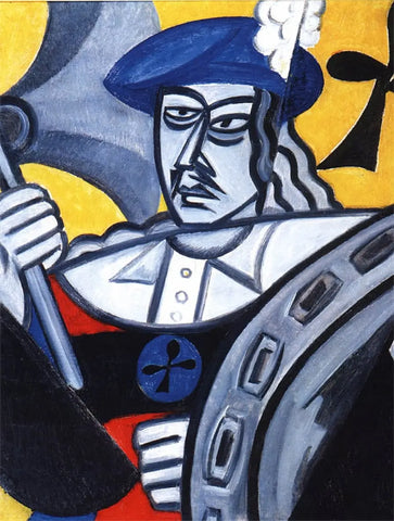 {{ product_title }} Fine Art Print | {{ product_vendor }} Jakero77 Olga Rozanova - Jack of Clubs (1916) Playing Cards - 17" x 22" Fine Art Print Art Print  Jakero77