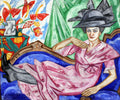 {{ product_title }} Fine Art Print | {{ product_vendor }} Jakero77 Olga Rozanova - Lady in Pink, Artist's Sister Anna (1911) - 17"x22" Fine Art Print Art Print  Jakero77