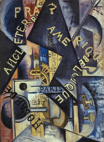 {{ product_title }} Fine Art Print | {{ product_vendor }} Jakero77 Olga Rozanova - Metronome (1915) Russian Cubism - 17" x 22" Fine Art Print Art Print  Jakero77