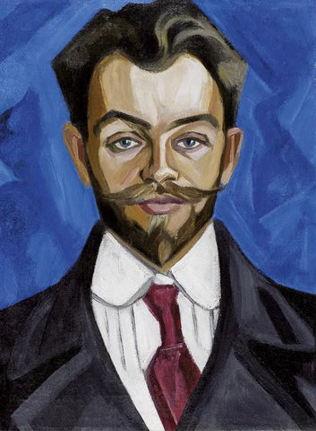 {{ product_title }} Fine Art Print | {{ product_vendor }} Jakero77 Olga Rozanova - Portrait of A. Rozanov (1912) - 17" x 22" Fine Art Print Art Print  Jakero77