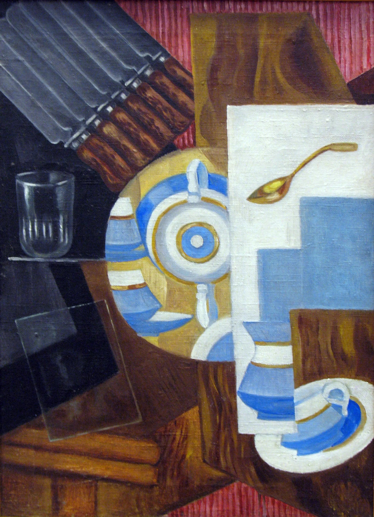{{ product_title }} Fine Art Print | {{ product_vendor }} Jakero77 Olga Rozanova - Sideboard with Dishes (1915) Cubism - 17" x 22" Fine Art Print Art Print  Jakero77