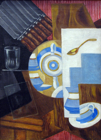 {{ product_title }} Fine Art Print | {{ product_vendor }} Jakero77 Olga Rozanova - Sideboard with Dishes (1915) Cubism - 17" x 22" Fine Art Print Art Print  Jakero77