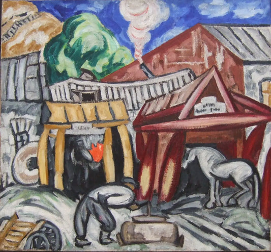 {{ product_title }} Fine Art Print | {{ product_vendor }} Jakero77 Olga Rozanova - Smithy (1912) - 17" x 22" Fine Art Print Art Print  Jakero77