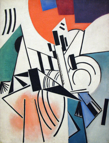{{ product_title }} Fine Art Print | {{ product_vendor }} Jakero77 Olga Rozanova - Suprematism (1916) Russian Abstract - 17" x 22" Fine Art Print Art Print  Jakero77