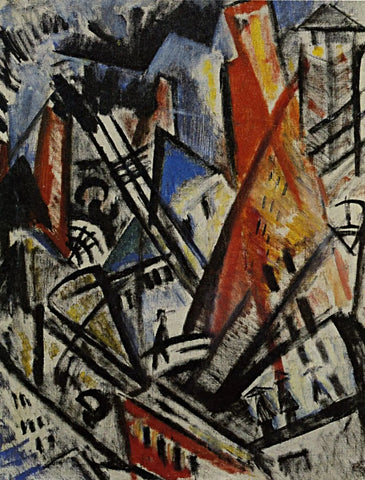 {{ product_title }} Fine Art Print | {{ product_vendor }} Jakero77 Olga Vladimirovna Rozanova - City (1913) - 17" x 22" Fine Art Print Art Print  Jakero77