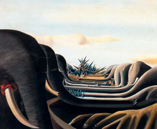 {{ product_title }} Fine Art Print | {{ product_vendor }} Jakero77 Oscar Dominguez - Cementario de Elefantes (1938) - 17" x 22" Fine Art Print Art Print  Jakero77