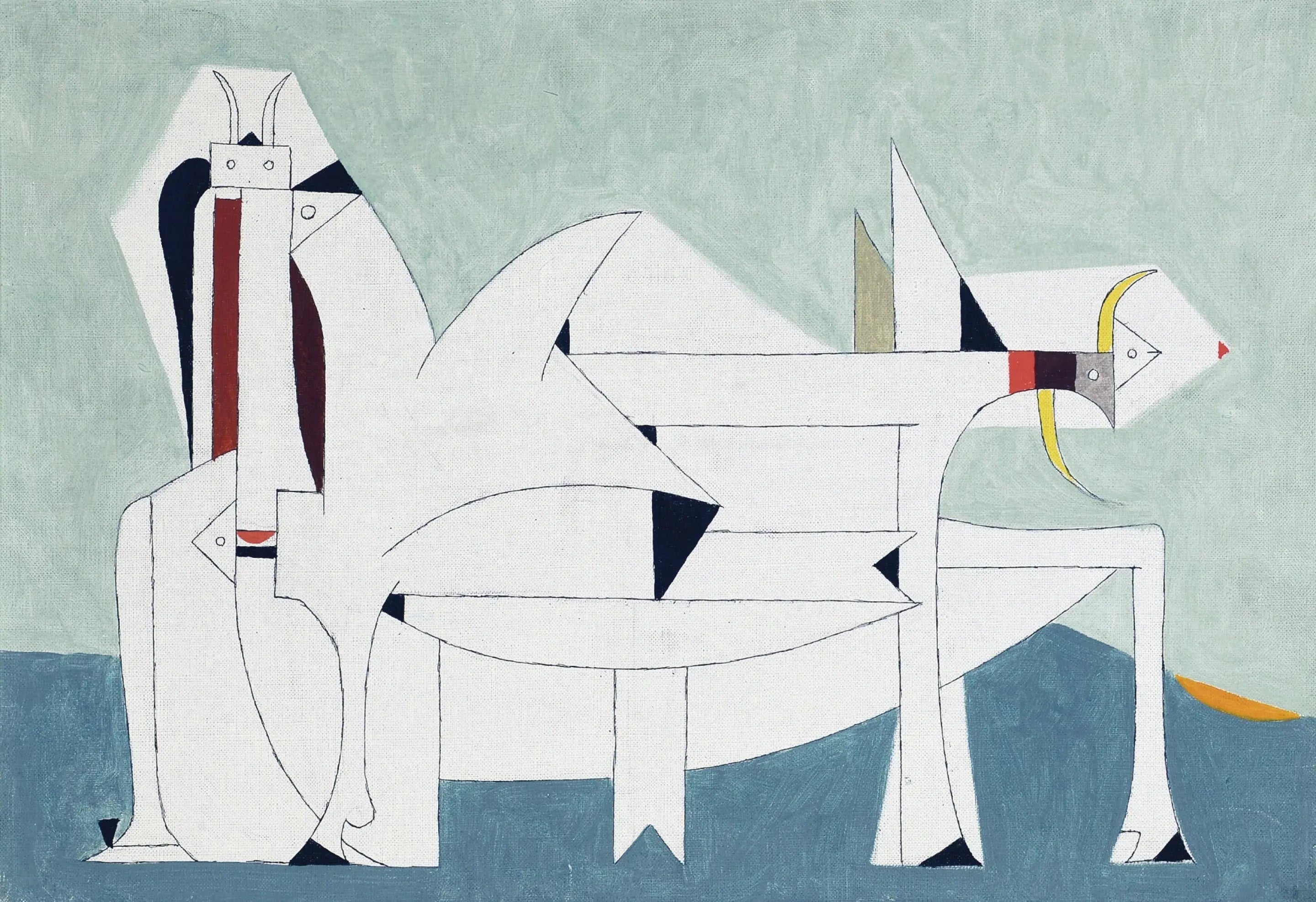 {{ product_title }} Fine Art Print | {{ product_vendor }} Jakero77 Oscar Dominguez - Composition Abstract - 17" x 22" Fine Art Print Art Print  Jakero77