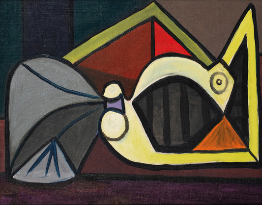 {{ product_title }} Fine Art Print | {{ product_vendor }} Jakero77 Oscar Dominguez - Composition Abstract (1948-49) - 17" x 22" Fine Art Print Art Print  Jakero77