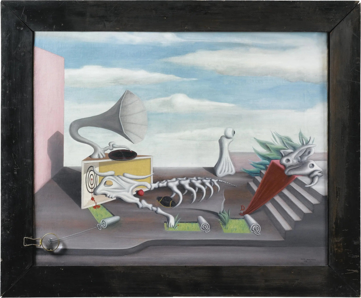 {{ product_title }} Fine Art Print | {{ product_vendor }} Jakero77 Oscar Dominguez - Composition Surrealiste (1936) Signed - 17"x22" Fine Art Print Art Print  Jakero77