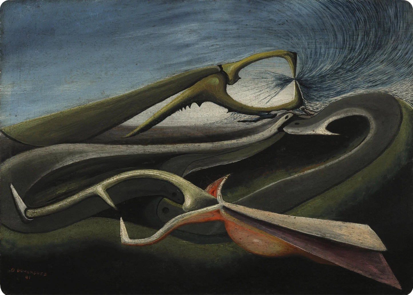 {{ product_title }} Fine Art Print | {{ product_vendor }} Jakero77 Oscar Dominguez - Cosmic Landscape (1941) Signed - 17" x 22" Fine Art Print Art Print  Jakero77