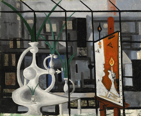 {{ product_title }} Fine Art Print | {{ product_vendor }} Jakero77 Oscar Dominguez - Dans l'Atelier Workshop (1955) Signed - 17"x22" Fine Art Print Art Print  Jakero77