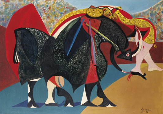 {{ product_title }} Fine Art Print | {{ product_vendor }} Jakero77 Oscar Dominguez - Death of a Bullfighter 1956 Signed - 17" x 22" Fine Art Print Art Print  Jakero77