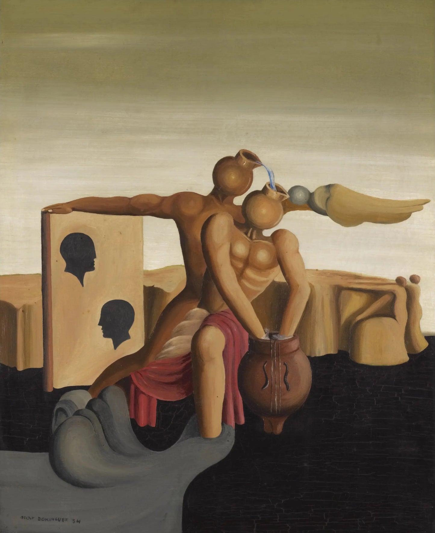 {{ product_title }} Fine Art Print | {{ product_vendor }} Jakero77 Oscar Dominguez - Désir d'été Surrealism (1934) Signed - 17" x 22" Fine Art Print Art Print  Jakero77