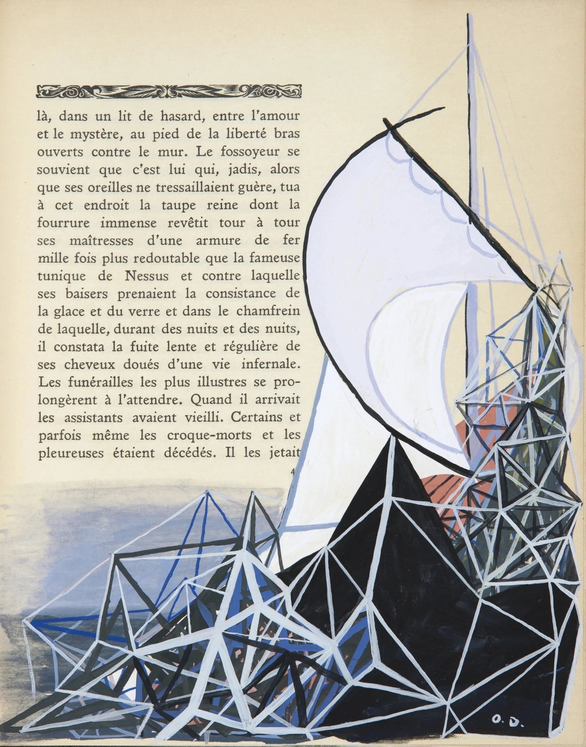 {{ product_title }} Fine Art Print | {{ product_vendor }} Jakero77 Oscar Dominguez - Deuil Pour Deuil (1924) Initialed - 17" x 22" Fine Art Print Art Print  Jakero77