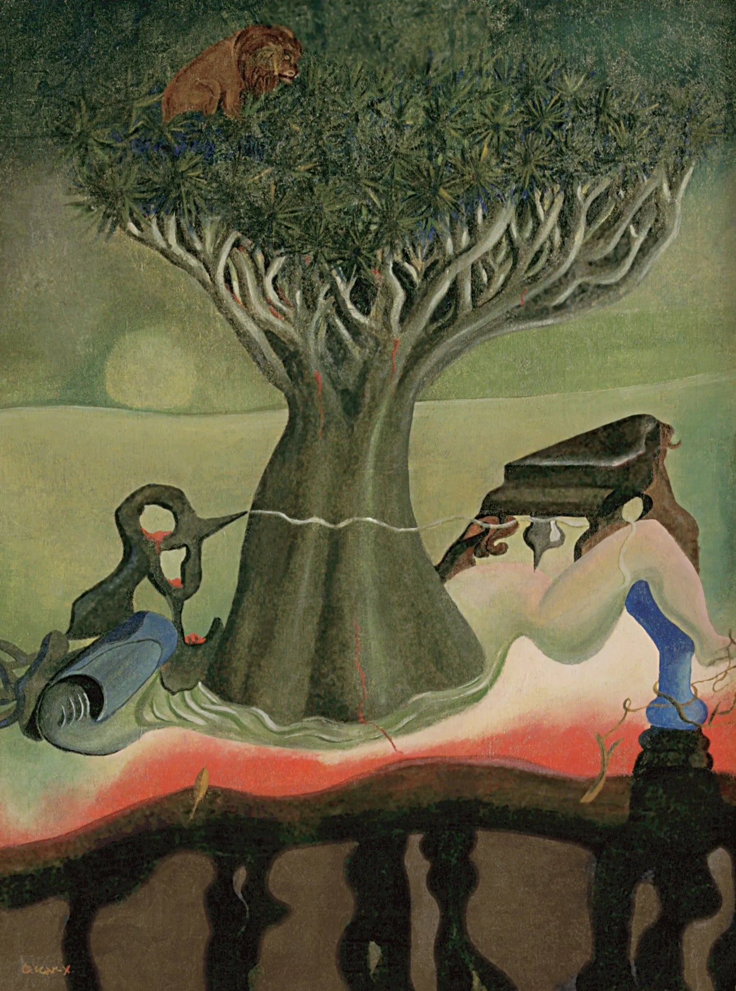 {{ product_title }} Fine Art Print | {{ product_vendor }} Jakero77 Oscar Dominguez - El Drago (1933) Surrealism Signed - 17" x 22" Fine Art Print Art Print  Jakero77