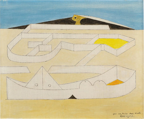 {{ product_title }} Fine Art Print | {{ product_vendor }} Jakero77 Oscar Dominguez - El Laberinto, Labyrinth 1951 Signed - 17" x 22" Fine Art Print Art Print  Jakero77