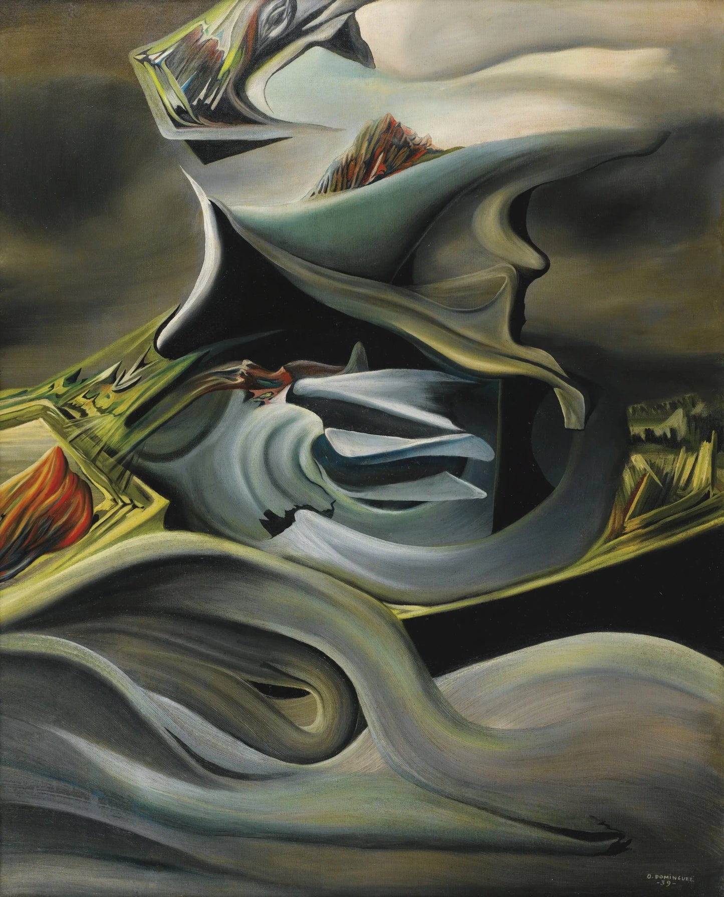 {{ product_title }} Fine Art Print | {{ product_vendor }} Jakero77 Oscar Dominguez - Epoque Lithocronique (1939) Signed - 17" x 22" Fine Art Print Art Print  Jakero77