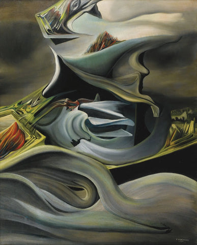 {{ product_title }} Fine Art Print | {{ product_vendor }} Jakero77 Oscar Dominguez - Epoque Lithocronique (1939) Signed - 17" x 22" Fine Art Print Art Print  Jakero77