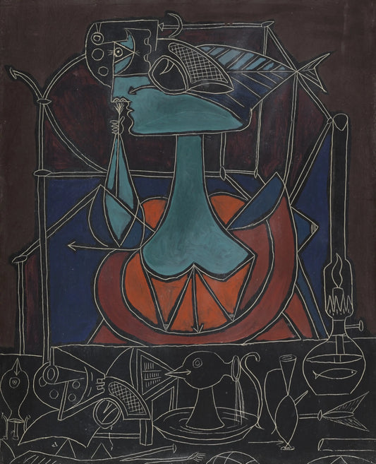 {{ product_title }} Fine Art Print | {{ product_vendor }} Jakero77 Oscar Dominguez - Figura Abstract - 17" x 22" Fine Art Print Art Print  Jakero77