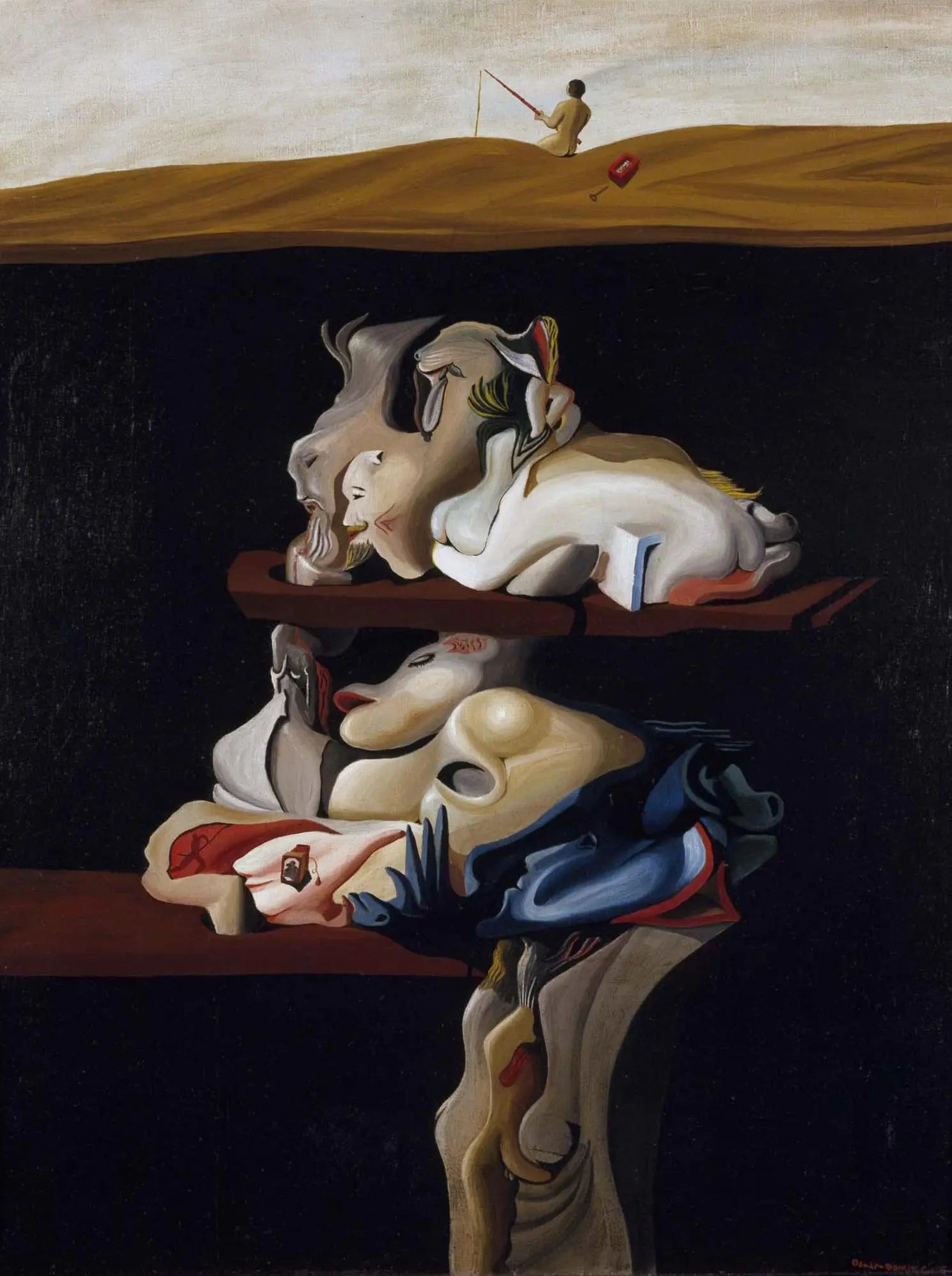 {{ product_title }} Fine Art Print | {{ product_vendor }} Jakero77 Oscar Dominguez - Guanche Cave Surreal (1935) Signed - 17" x 22" Fine Art Print Art Print  Jakero77