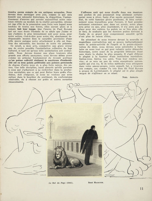 {{ product_title }} Fine Art Print | {{ product_vendor }} Jakero77 Oscar Dominguez - La CONQUÊTE DU MONDE PAR L’IMAGE 1942 Signed - 17"x22" Art Print Art Print  Jakero77