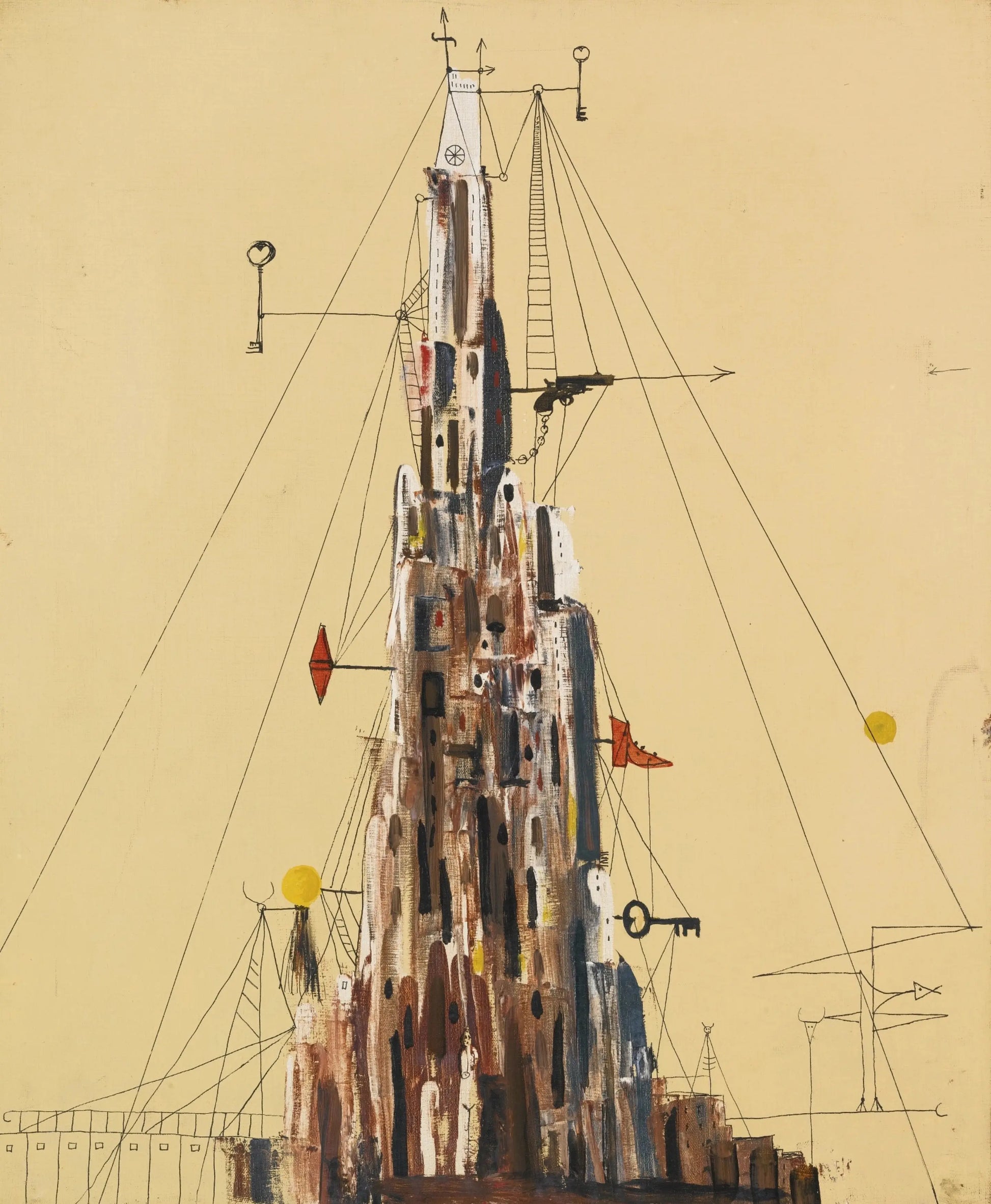 {{ product_title }} Fine Art Print | {{ product_vendor }} Jakero77 Oscar Dominguez - La Tour, The Tower Castle Keys - 17" x 22" Fine Art Print Art Print  Jakero77