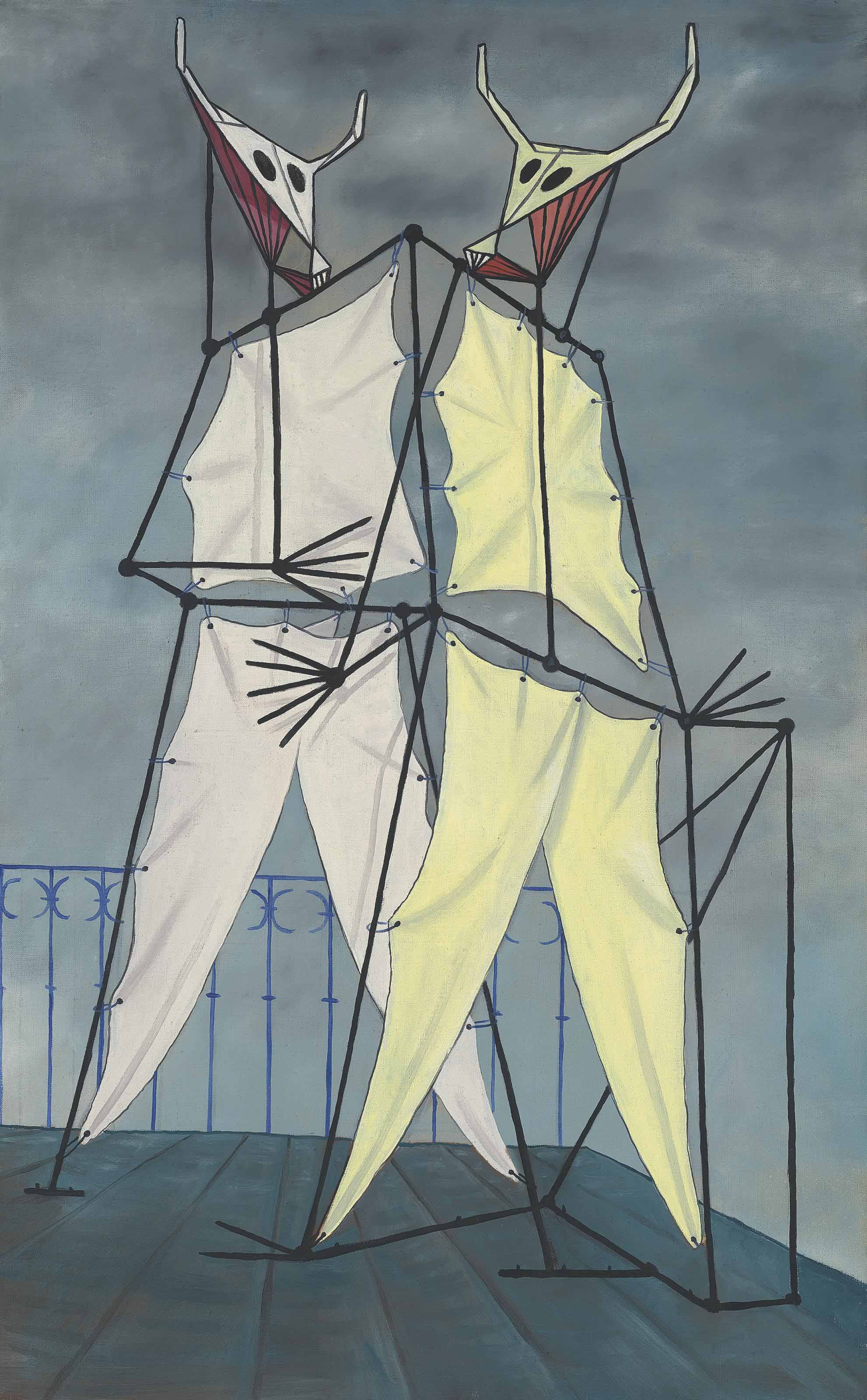 {{ product_title }} Fine Art Print | {{ product_vendor }} Jakero77 Oscar Dominguez - Les Deux Pirates (circa 1943) - 17" x 22" Fine Art Print Art Print  Jakero77