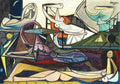 {{ product_title }} Fine Art Print | {{ product_vendor }} Jakero77 Oscar Dominguez - Les Odalisques Cubism (1945) Signed - 17" x 22" Fine Art Print Art Print  Jakero77
