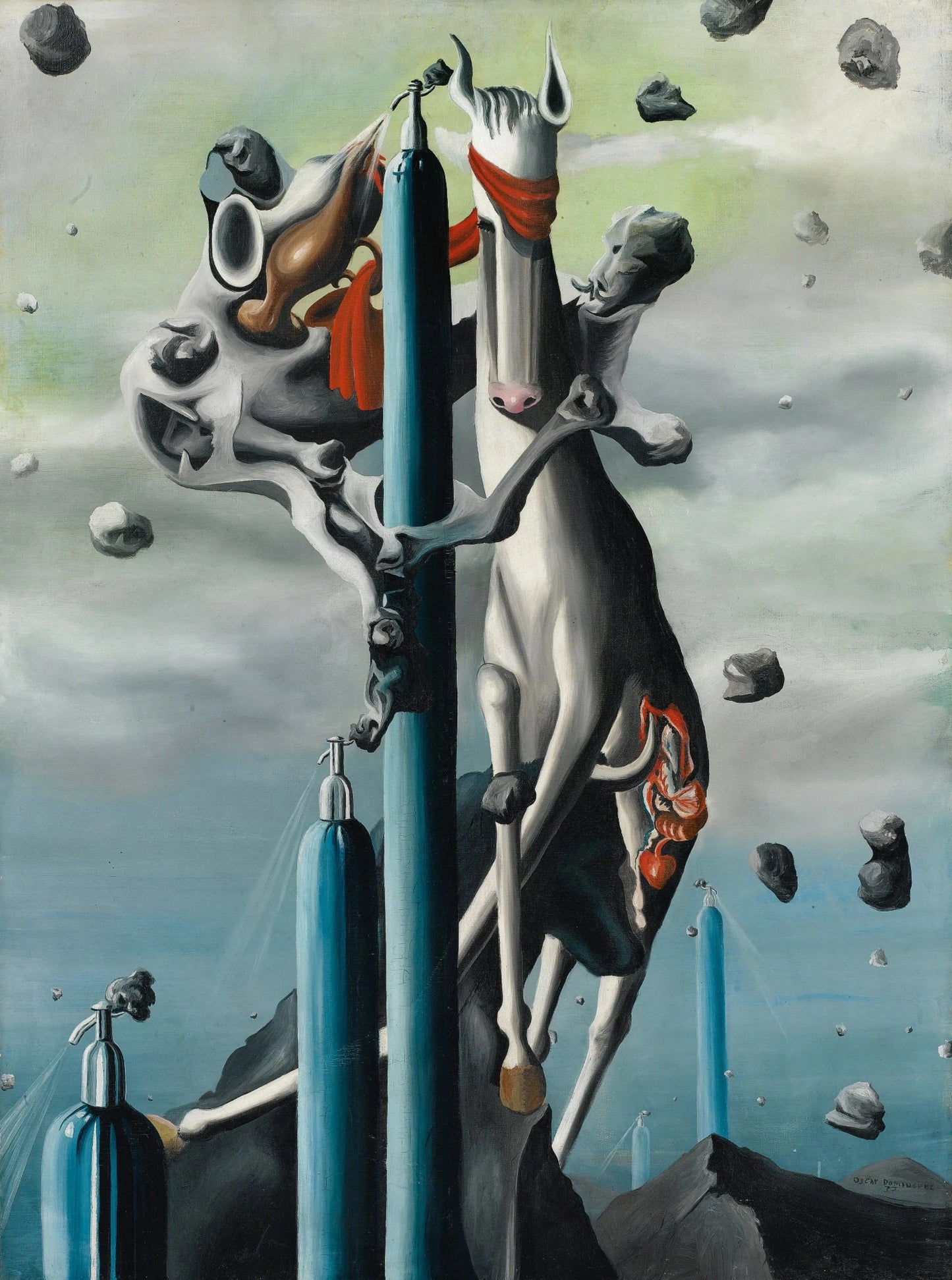 {{ product_title }} Fine Art Print | {{ product_vendor }} Jakero77 Oscar Dominguez - Les Siphons surréalistes 1937 Signed - 17" x 22" Fine Art Print Art Print  Jakero77