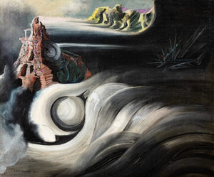 {{ product_title }} Fine Art Print | {{ product_vendor }} Jakero77 Oscar Dominguez - Paysage Cosmique (1938) Signed - 17" x 22" Fine Art Print Art Print  Jakero77
