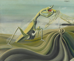 {{ product_title }} Fine Art Print | {{ product_vendor }} Jakero77 Oscar Dominguez - Praying Mantis (1938) Signed - 17" x 22" Fine Art Print Art Print  Jakero77