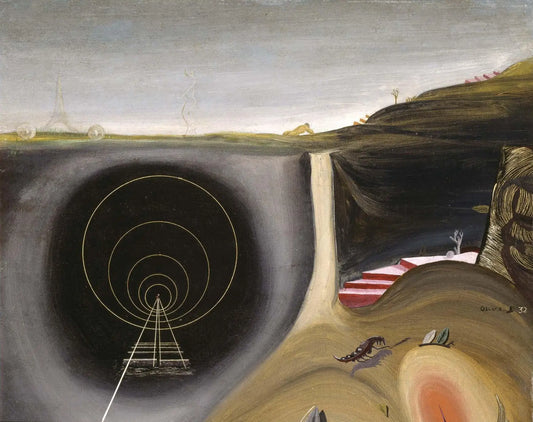 {{ product_title }} Fine Art Print | {{ product_vendor }} Jakero77 Oscar Dominguez - Souvenir of Paris (1932) Signed - 17" x 22" Fine Art Print Art Print  Jakero77