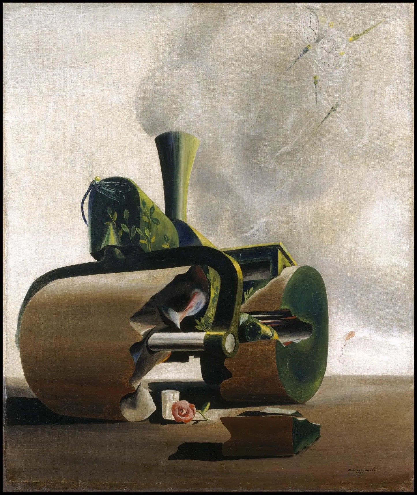 {{ product_title }} Fine Art Print | {{ product_vendor }} Jakero77 Oscar Dominguez - Steamroller and the Rose (1937) Signed - 17" x 22" Art Print Art Print  Jakero77