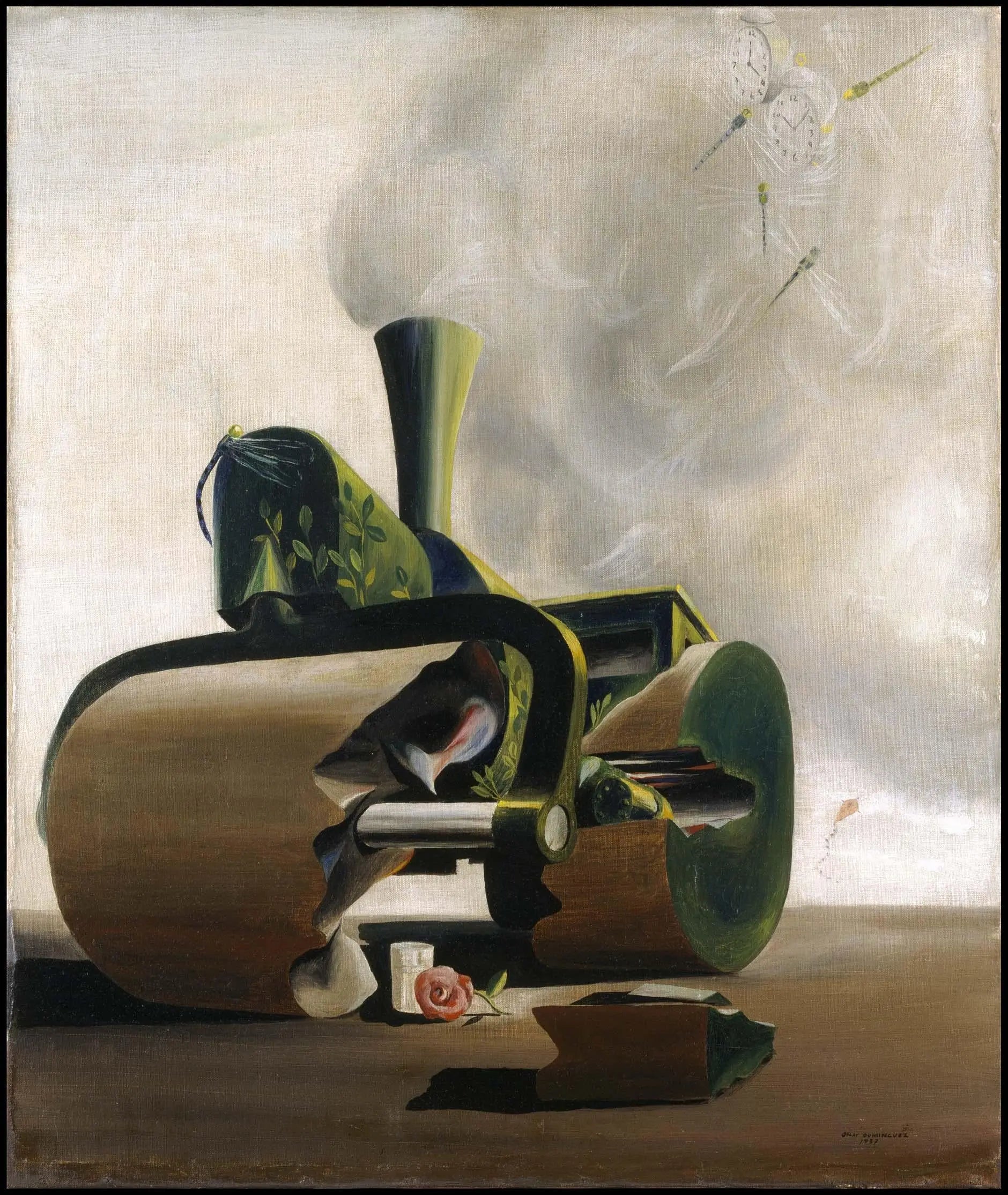 {{ product_title }} Fine Art Print | {{ product_vendor }} Jakero77 Oscar Dominguez - Steamroller and the Rose (1937) Signed - 17" x 22" Art Print Art Print  Jakero77