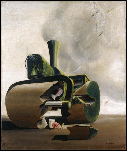 {{ product_title }} Fine Art Print | {{ product_vendor }} Jakero77 Oscar Dominguez - Steamroller and the Rose (1937) Signed - 17" x 22" Art Print Art Print  Jakero77