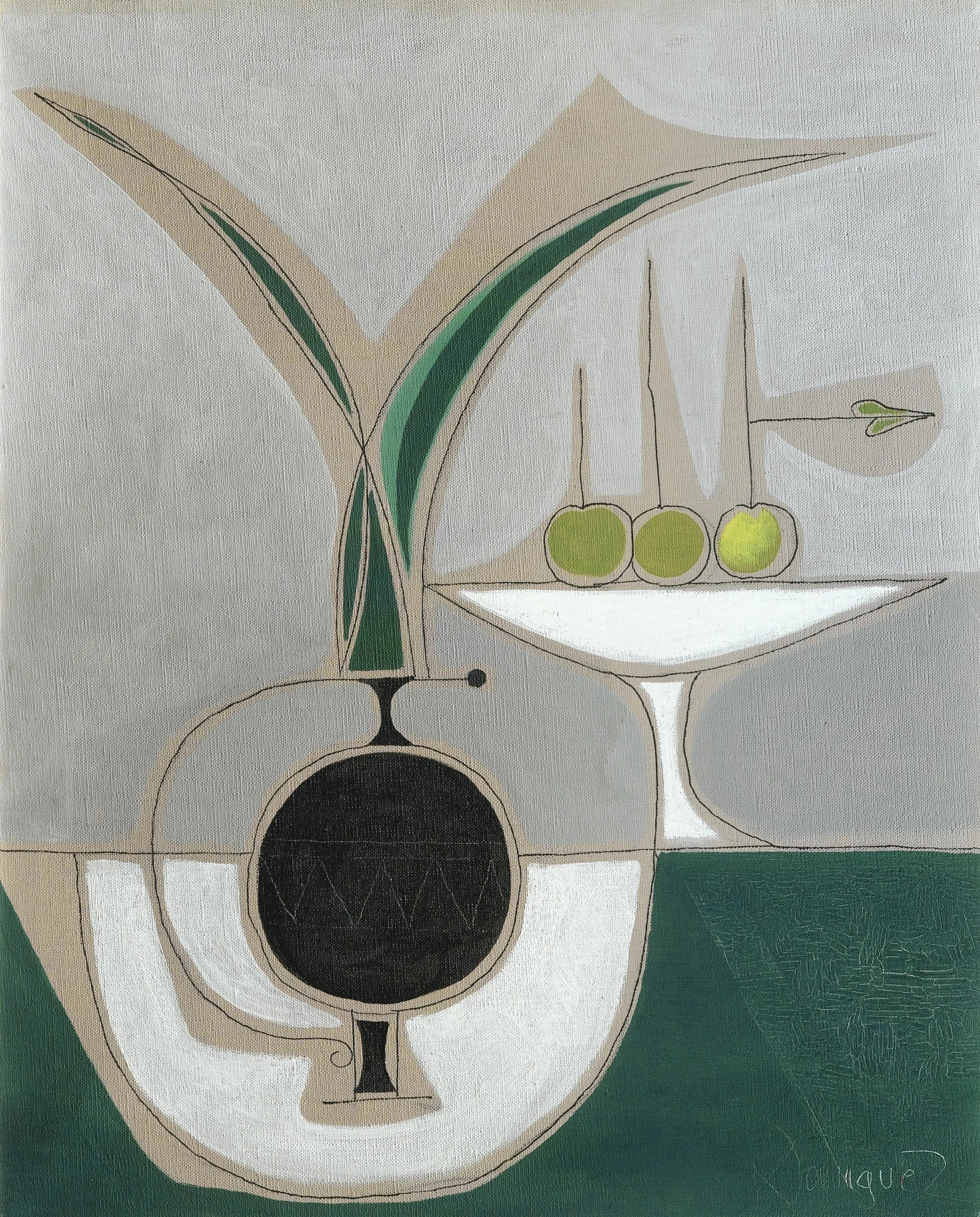{{ product_title }} Fine Art Print | {{ product_vendor }} Jakero77 Oscar Dominguez - Still Life with Apples in a Bowl Signed - 17" x 22" Art Print Art Print  Jakero77