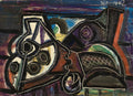 {{ product_title }} Fine Art Print | {{ product_vendor }} Jakero77 Oscar Dominguez - Still Life with Revolver Gun (1949) Signed - 17" x 22" Art Print Art Print  Jakero77