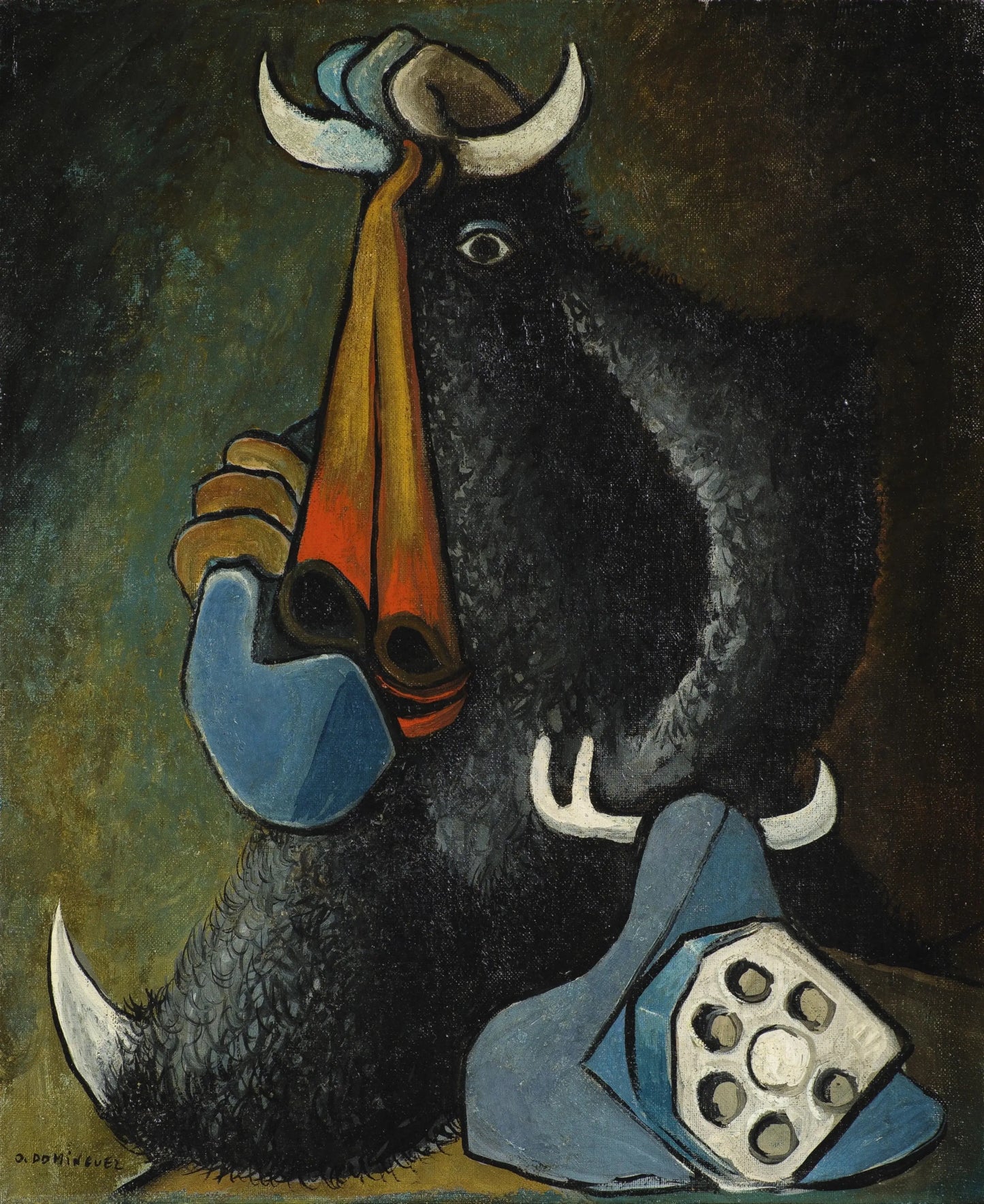 {{ product_title }} Fine Art Print | {{ product_vendor }} Jakero77 Oscar Dominguez - Taureau Téléphone, Bull Phone Signed - 17" x 22" Fine Art Print Art Print  Jakero77