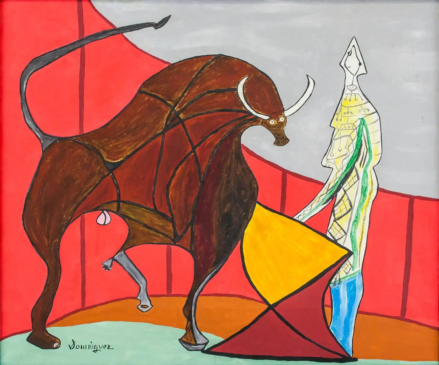 {{ product_title }} Fine Art Print | {{ product_vendor }} Jakero77 Oscar Dominguez - Tauromaquia Bullfighting (1951) Signed - 17" x 22" Art Print Art Print  Jakero77