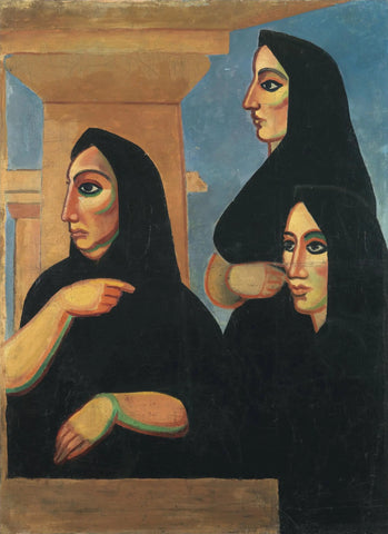 {{ product_title }} Fine Art Print | {{ product_vendor }} Jakero77 Oscar Dominguez - The Three Graces, Tres Gracias (1934) - 17"x22" Fine Art Print Art Print  Jakero77