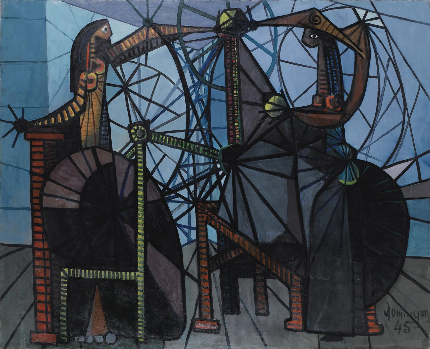 {{ product_title }} Fine Art Print | {{ product_vendor }} Jakero77 Oscar Dominguez - The Two Clairvoyants (1945) Signed - 17" x 22" Fine Art Print Art Print  Jakero77