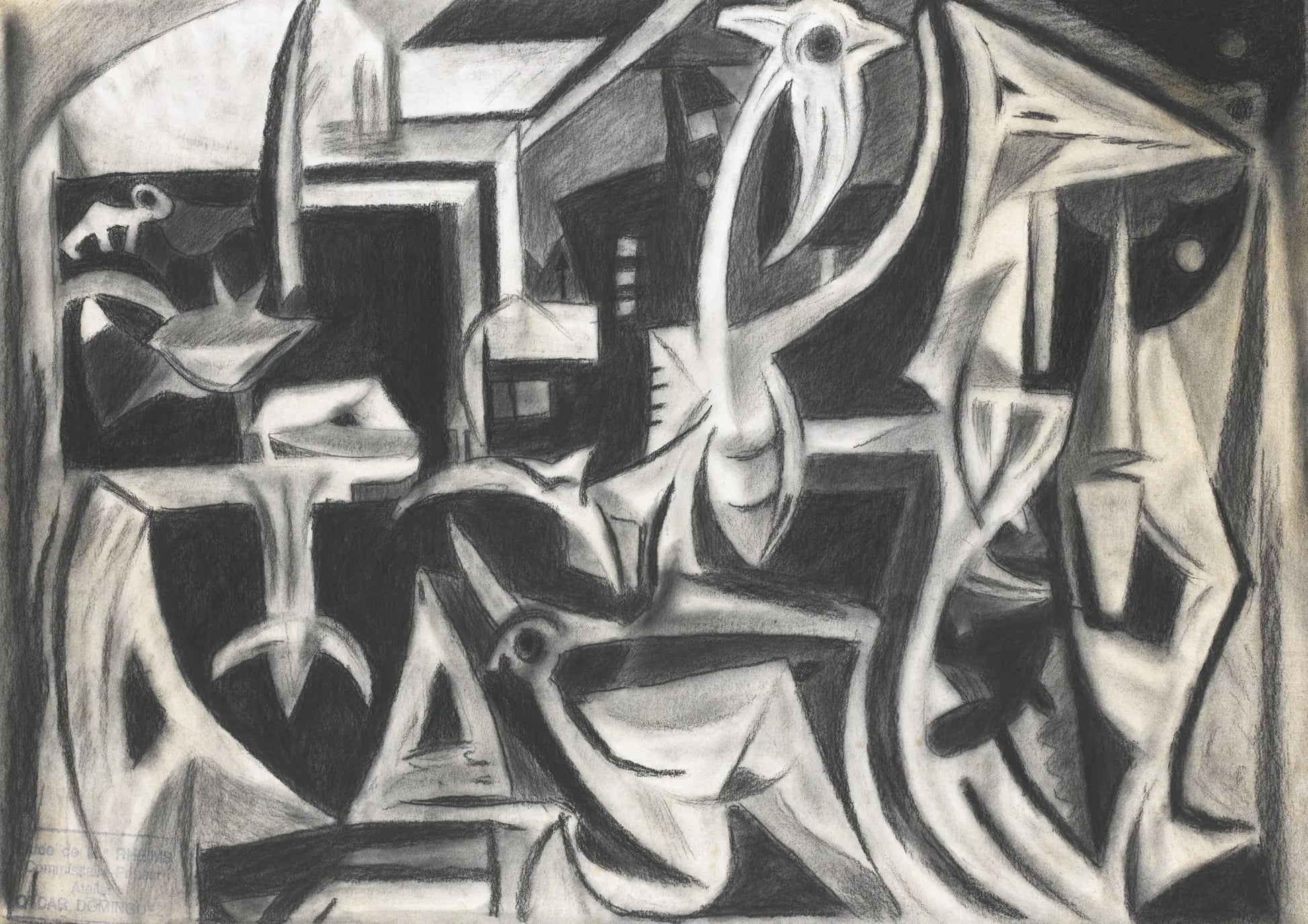 {{ product_title }} Fine Art Print | {{ product_vendor }} Jakero77 Oscar Dominguez - Untitled Abstract (Stamp Signed) - 17" x 22" Fine Art Print Art Print  Jakero77