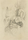{{ product_title }} Fine Art Print | {{ product_vendor }} Jakero77 Oscar Dominguez - Untitled Surrealism (1933) Signed - 17" x 22" Fine Art Print Art Print  Jakero77