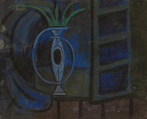{{ product_title }} Fine Art Print | {{ product_vendor }} Jakero77 Oscar Dominguez - Vase Infront of Window (1956) - 17" x 22" Fine Art Print Art Print  Jakero77