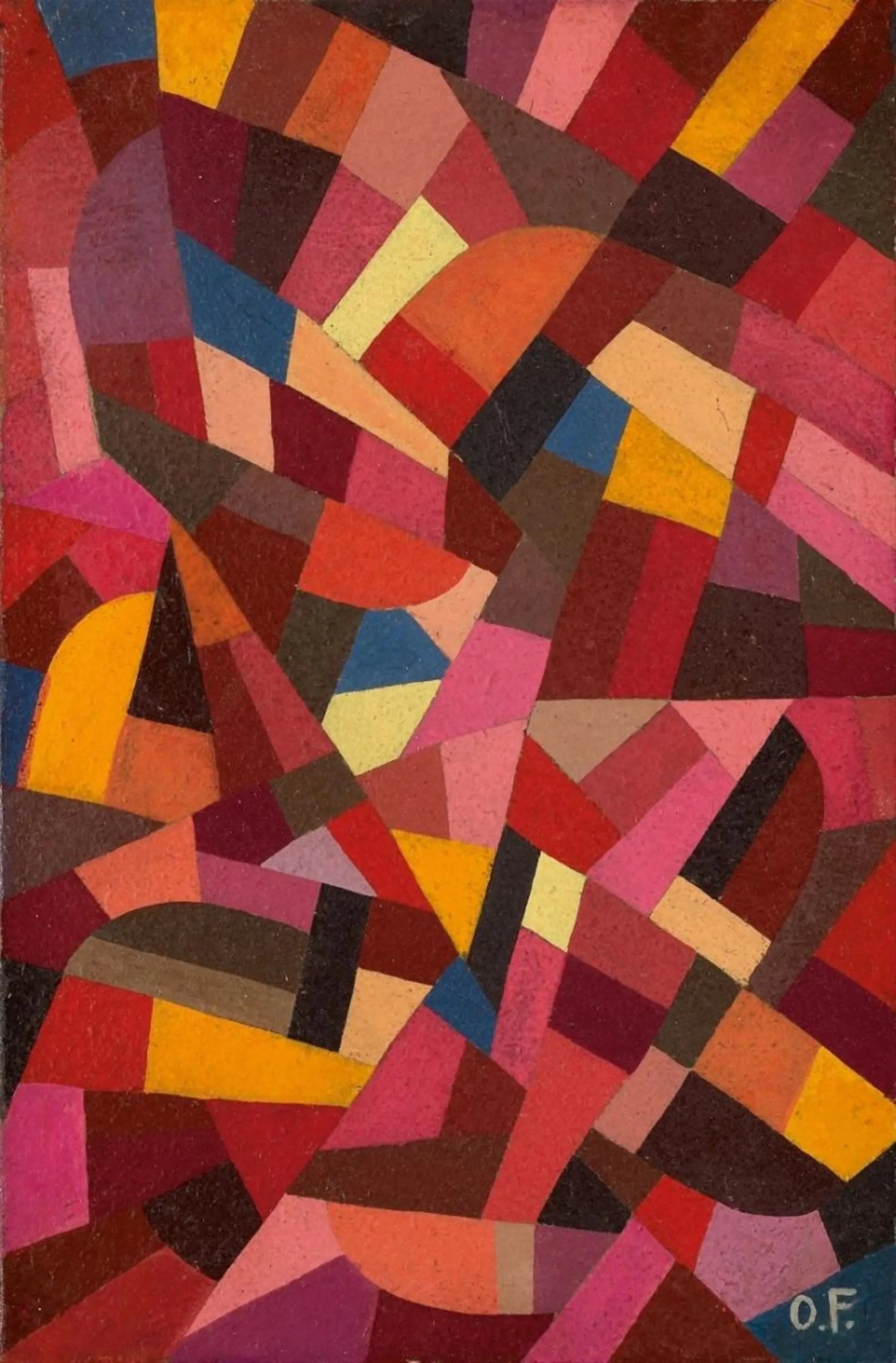 {{ product_title }} Fine Art Print | {{ product_vendor }} Jakero77 Otto Freundlich - Abstract Komposition (1940) Initialed - 17"x22" Fine Art Print Art Print  Jakero77